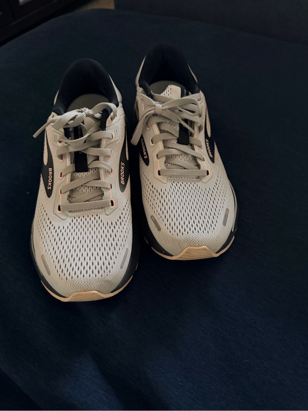 Brooks Woman’s Running Shoes - Light Gray with Black and Light Pink Accents